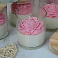 شمع جار با گل 